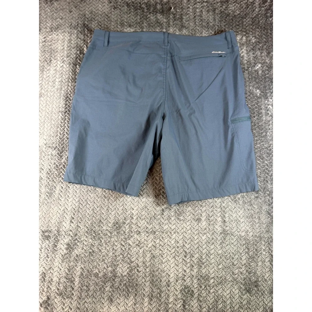 Eddie Bauer Hiking Shorts Mens 40 Blue Stretch Utility Pockets Straight Outdoor